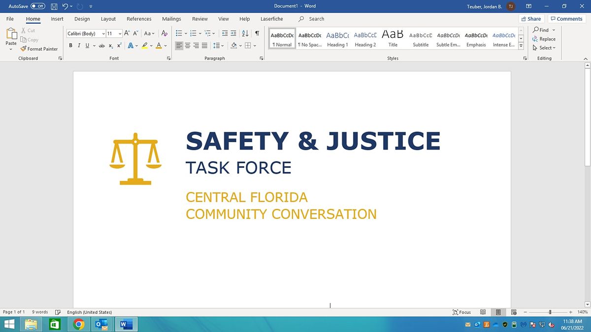 SJTF Orlando Session 2 - Criminal Justice Organization Discussion