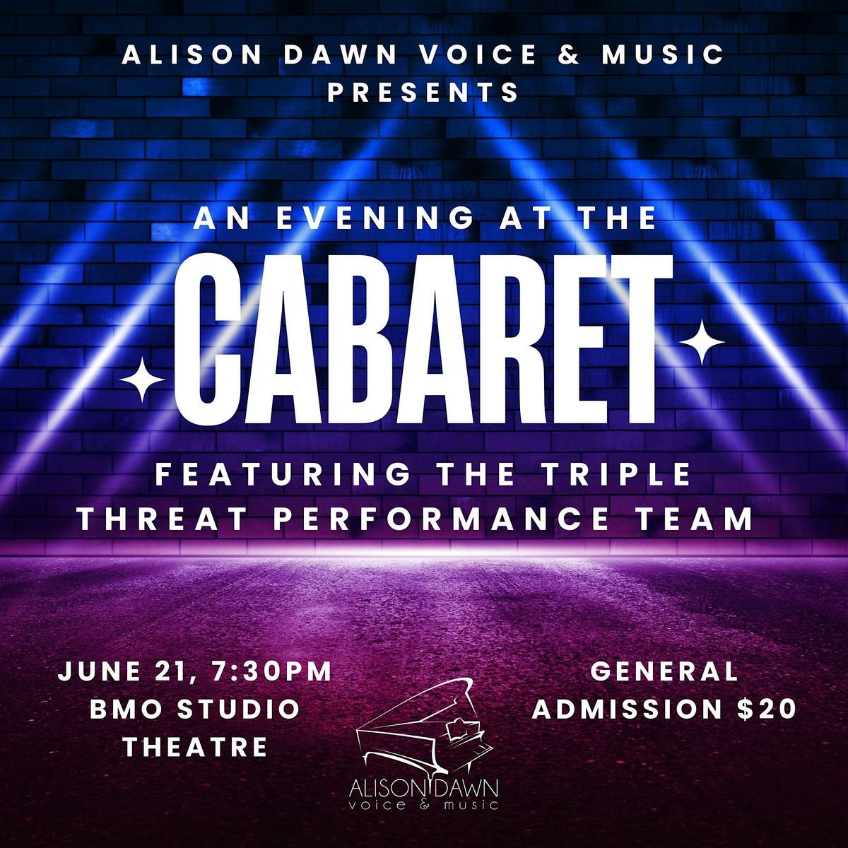 An Evening at the Cabaret featuring the Triple Threat Performance Team