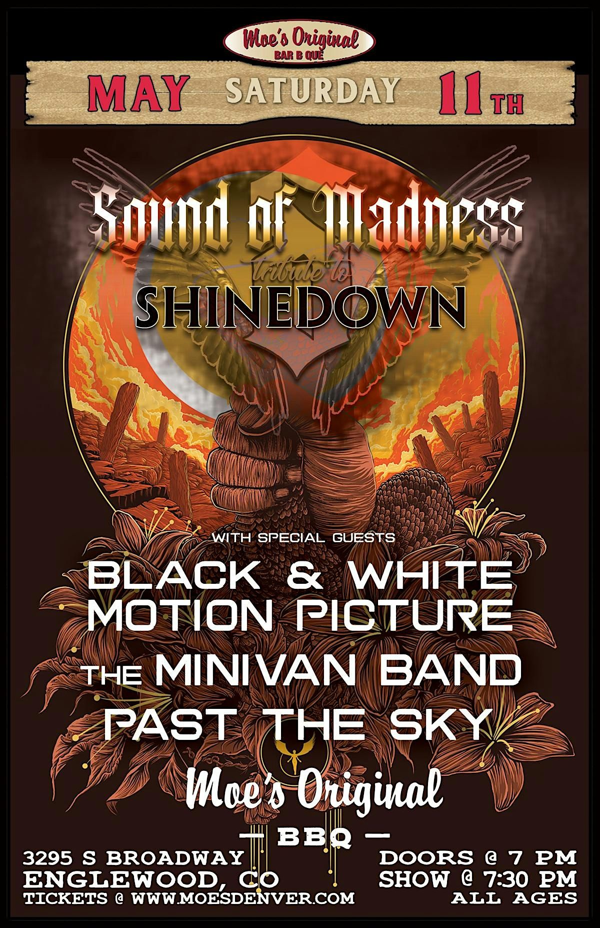 Sound of Madness w\/Black & White Motion Picture + Minivan Band+Past The Sky