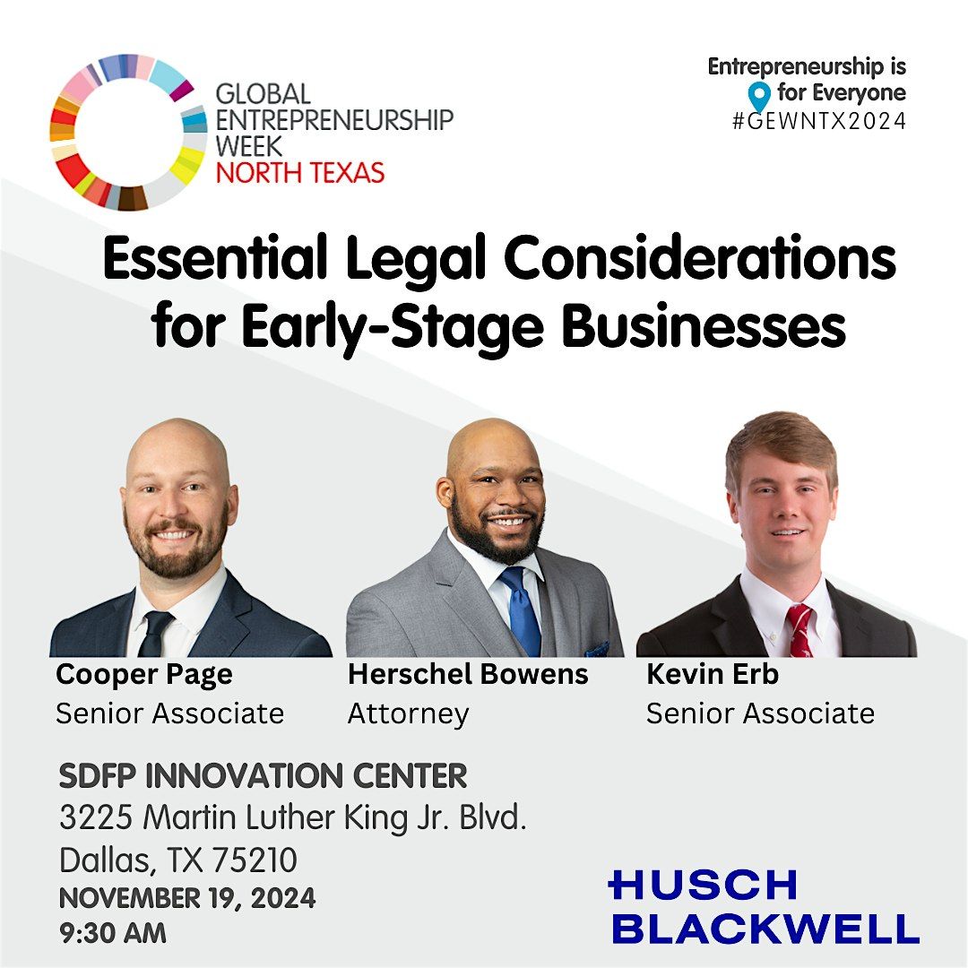 Essential Legal Considerations for Early-Stage Businesses