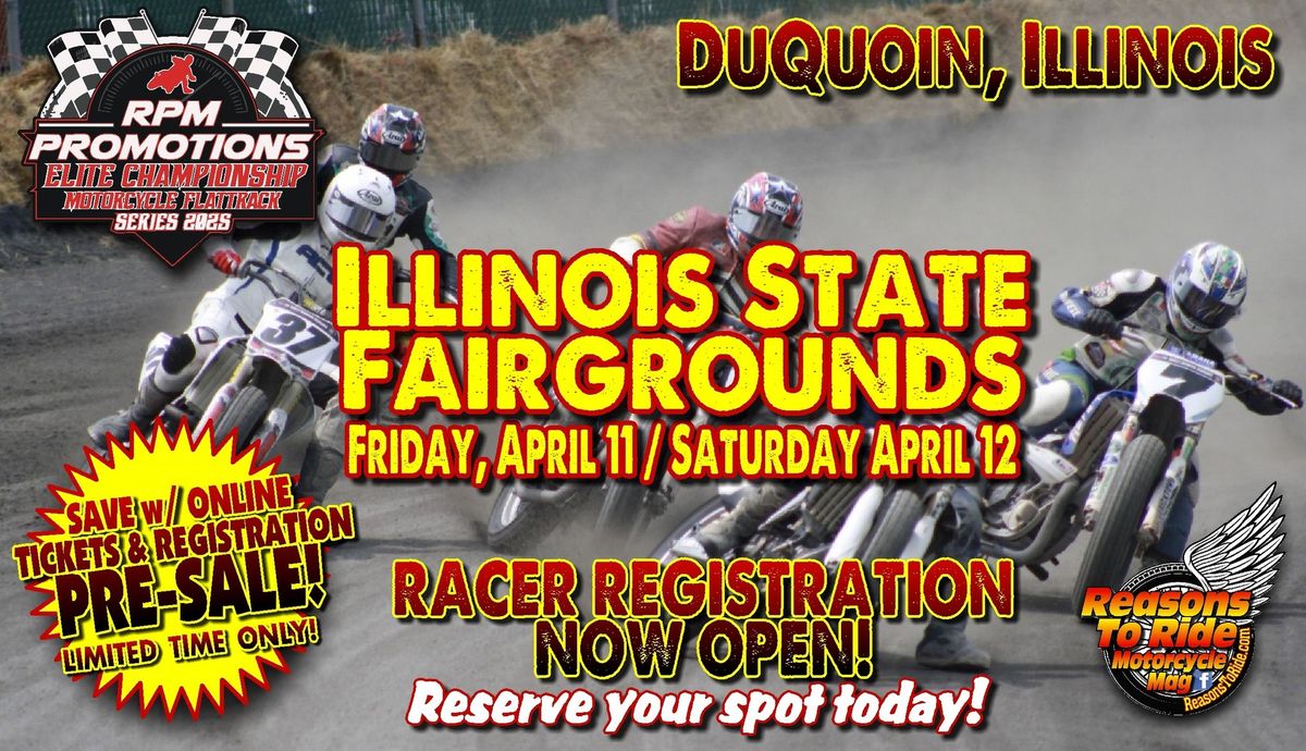 2025 ELITE CHAMPIONSHIP FLAT TRACK RACING: DuQuoin State Fairgrounds