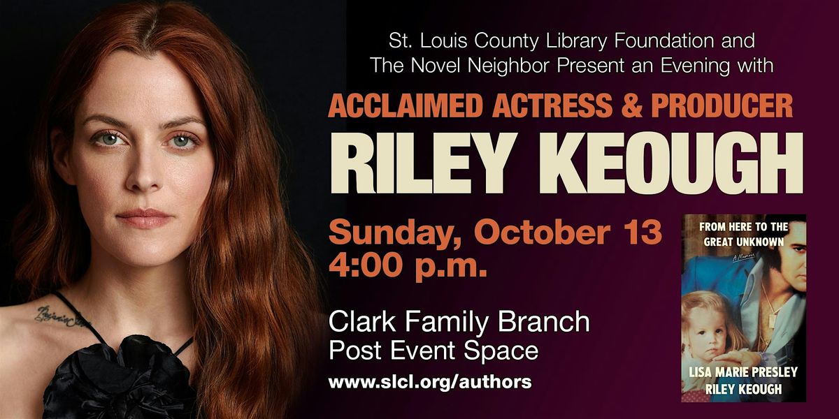 Author Event -  Riley Keough, "From Here to the Great Unknown"