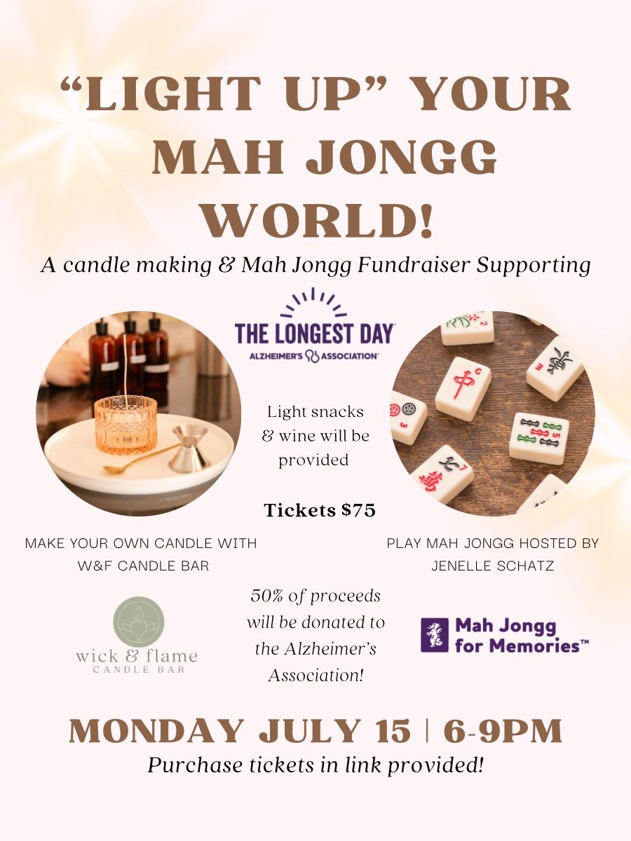 Candle Making + Mah Jongg Fundraiser at Wick & Flame!