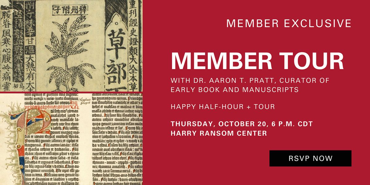 Member Tour with Curator of Early Books and Manuscripts Dr. Aaron T. Pratt