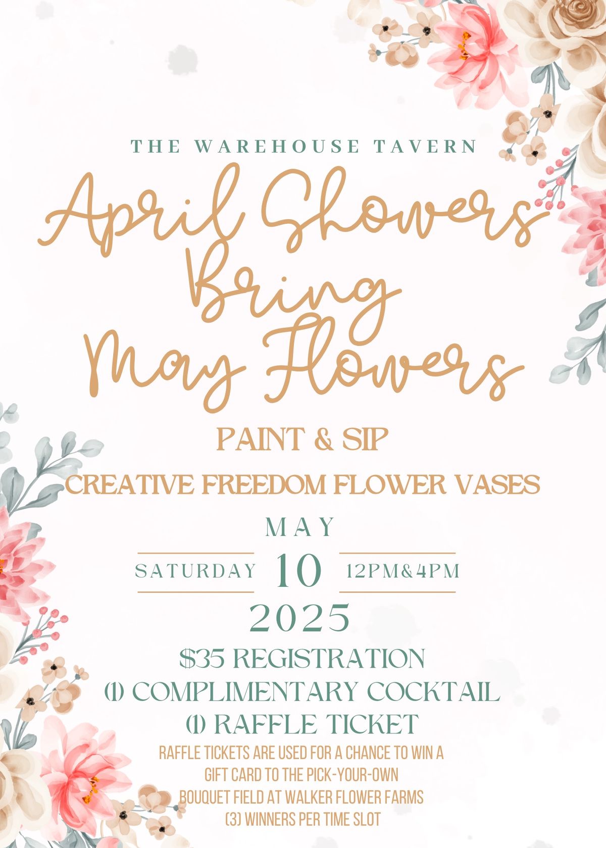 April Showers Bring May Flowers Paint & Sip!