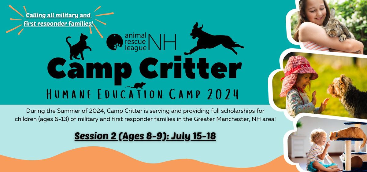 Camp Critter Session 2 (Ages 8-9) | Animal Rescue League of NH Summer Programming