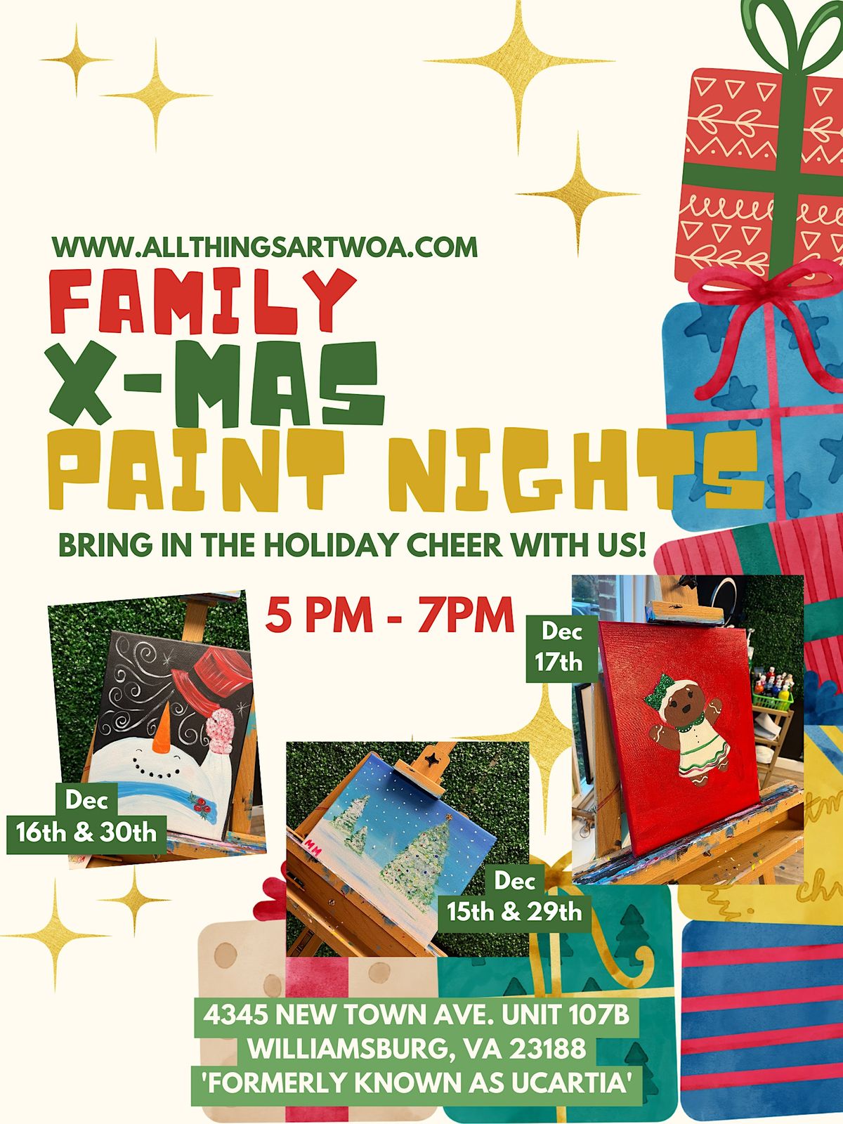 Family X-Mas Paint Nights @ Work of Art