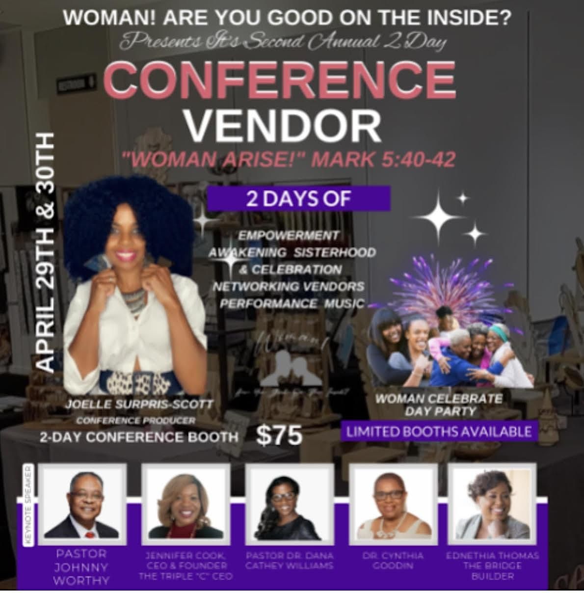 Calling all Vendors!  for  Woman! Are you Good On The Inside? l Conference