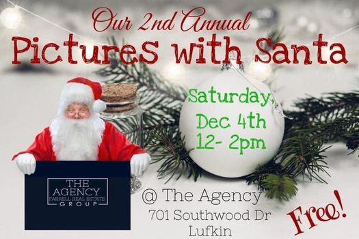 Christmas Lufkin Tx 2022 2Nd Annual Pictures With Santa, 701 Southwood Dr, Lufkin, Tx 75904-4531,  United States, 4 December 2021