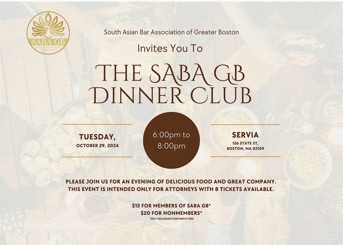 The SABAGB Dinner Club with Mark Fleming