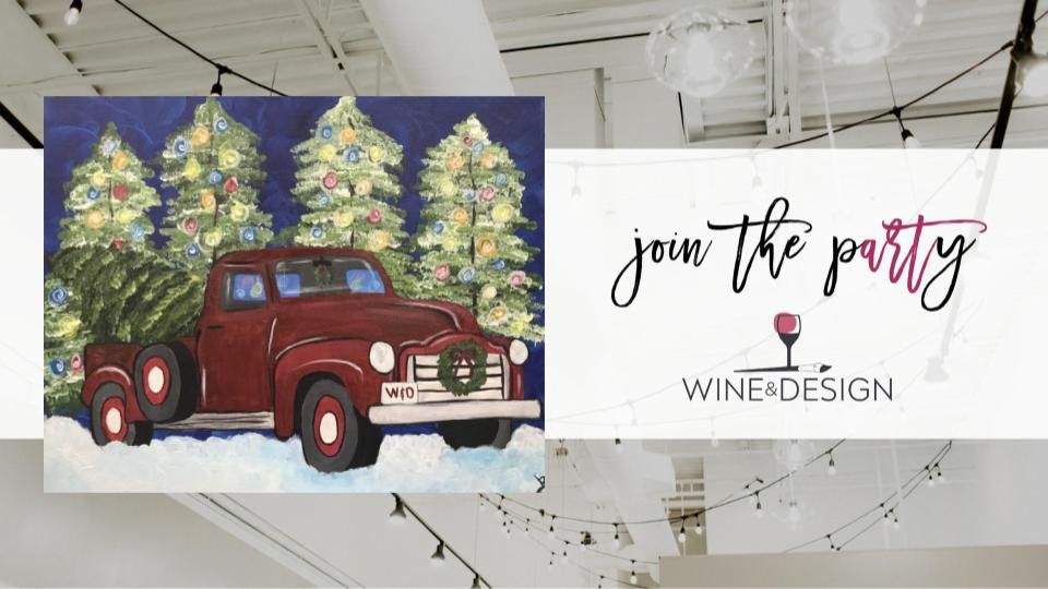 Merry & Bright Red Truck | Wine & Design