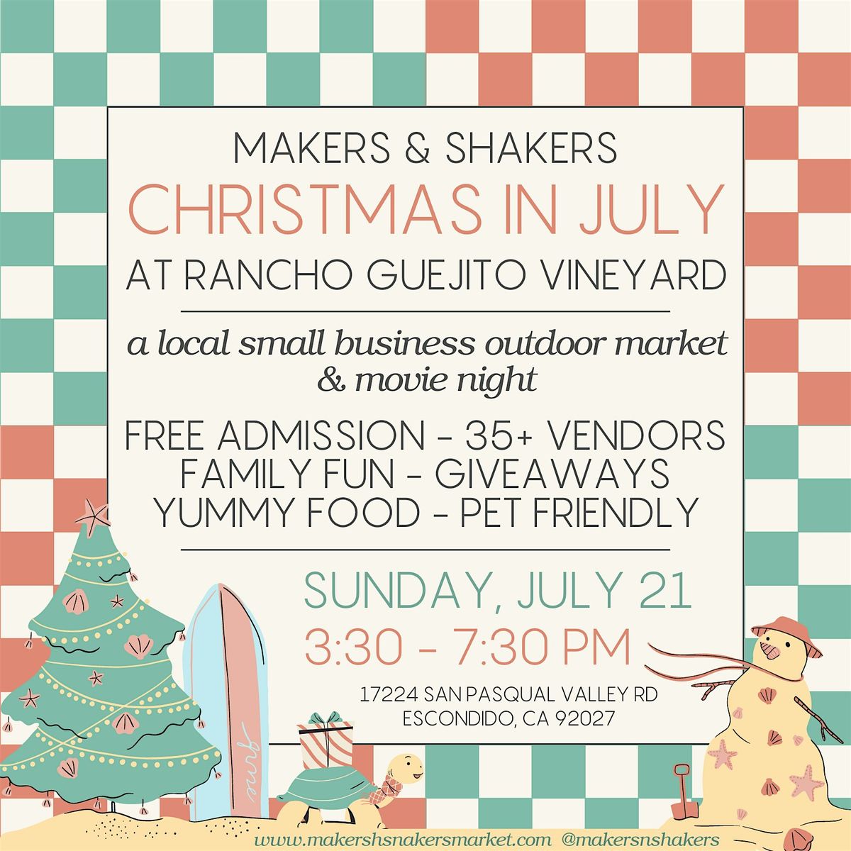 Christmas in July Market & Movie Night