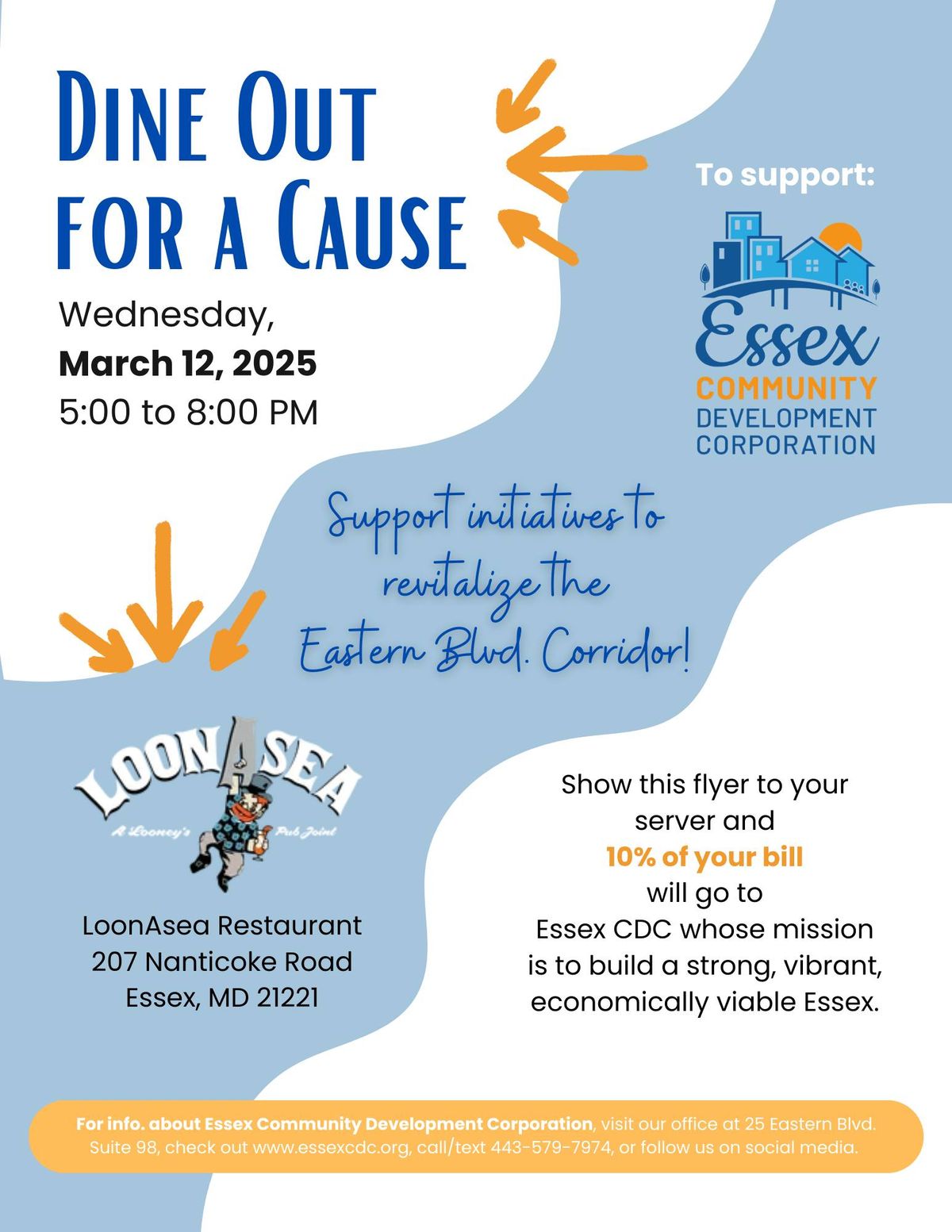 Dine Out for a Cause - Essex CDC Fundaiser Dinner