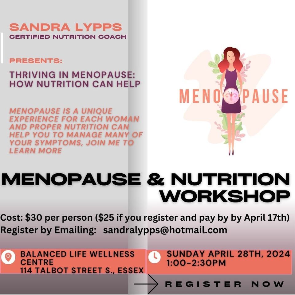 Thriving In Menopause Workshop - How Nutrition Can Help