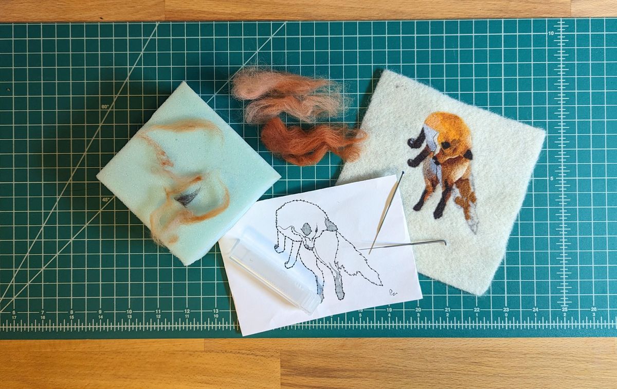 2D Needle Felting 101: Painting with wool