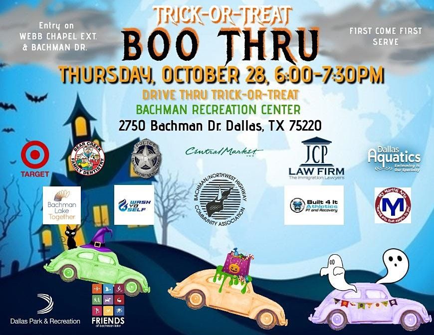 Trunk-or-Treat Boo Thru! (@ Bachman Lake), Bachman Recreation Center ...