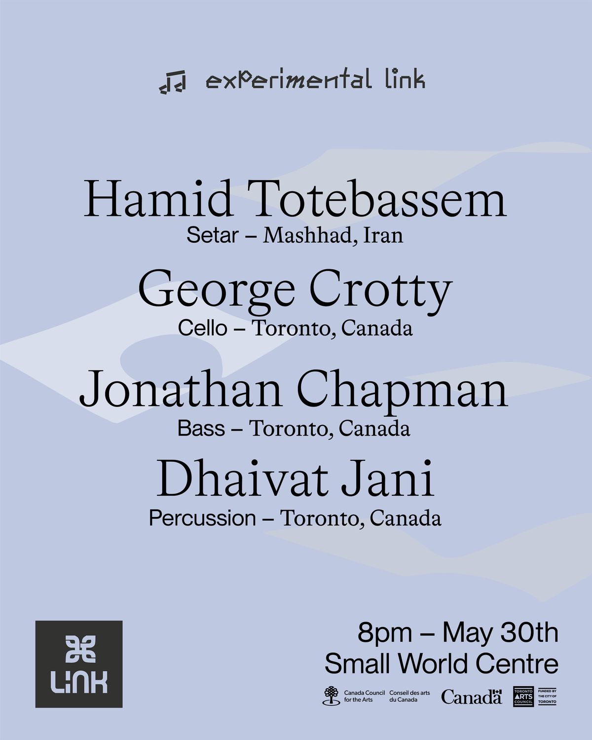 Experimental Link: Hamid Motebassem and George Crotty Trio