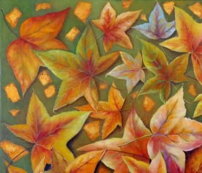 Art Methods for Kids - Chalk Pastel Leaves