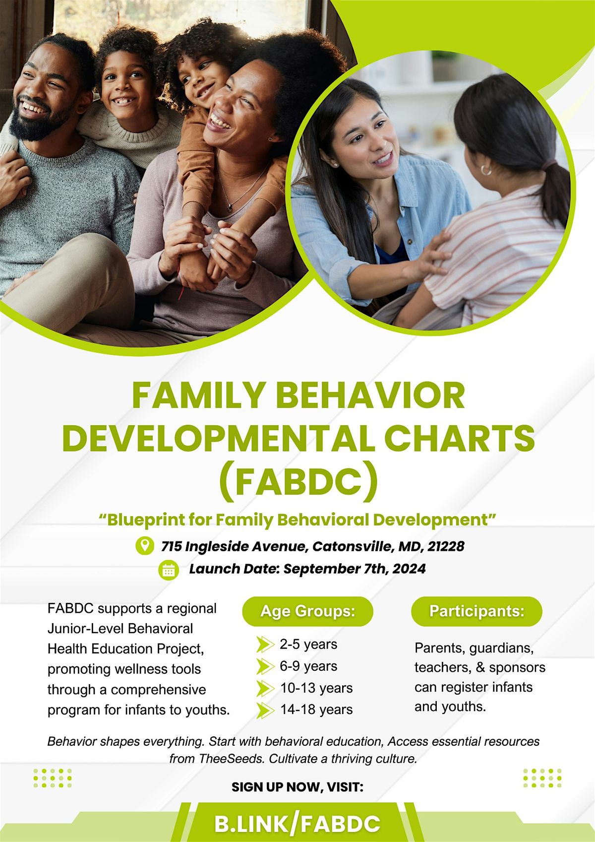 Family Behavior Developmental Charts (FABDC) - Maryland Residents Only