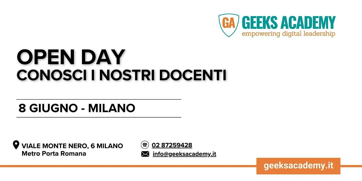 Open Day Technology Management - 08\/06 Milano