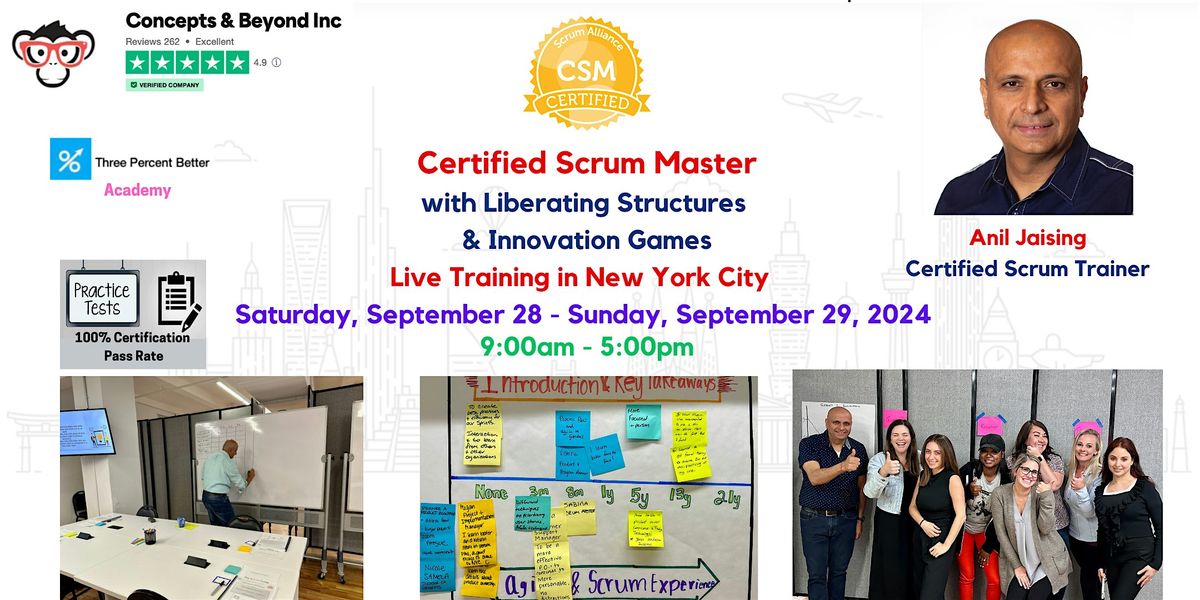 Certified ScrumMaster (CSM)  In-Person Training