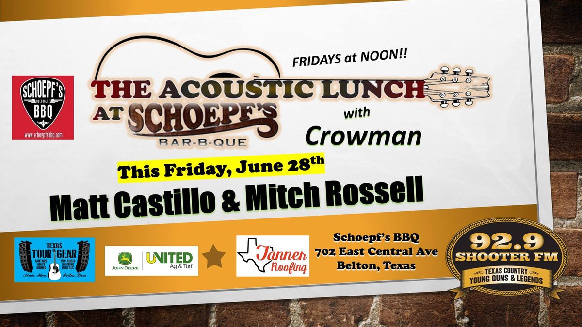 The Shooter FM Acoustic Lunch with Mitch Rossell & Matt Castillo