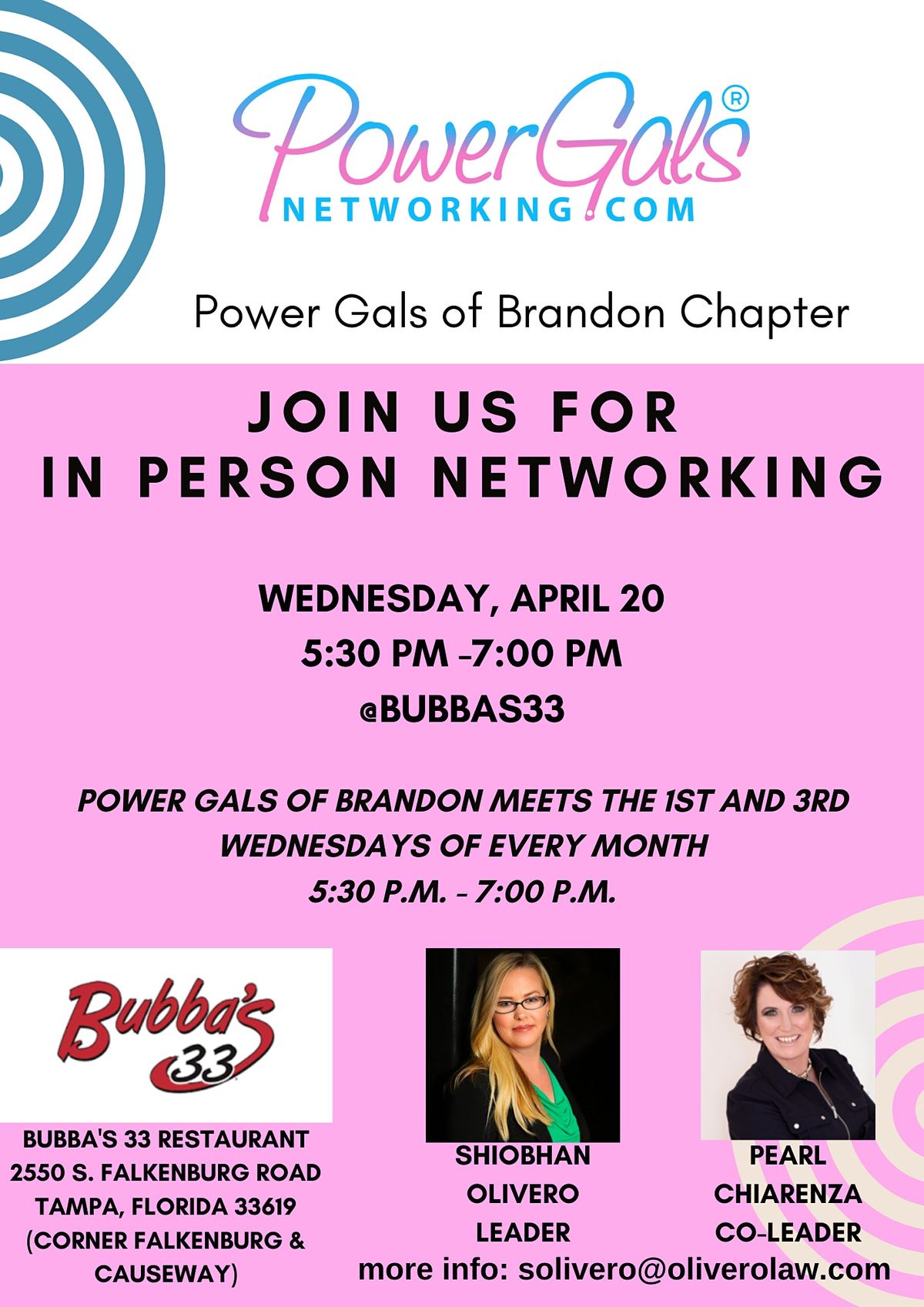 Power Gals of Brandon - In person networking meeting