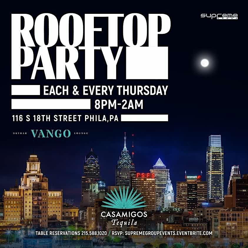#RoofTopVybez Thursdays @ Vango Lounge Each & Every Thursday 8pm-2am