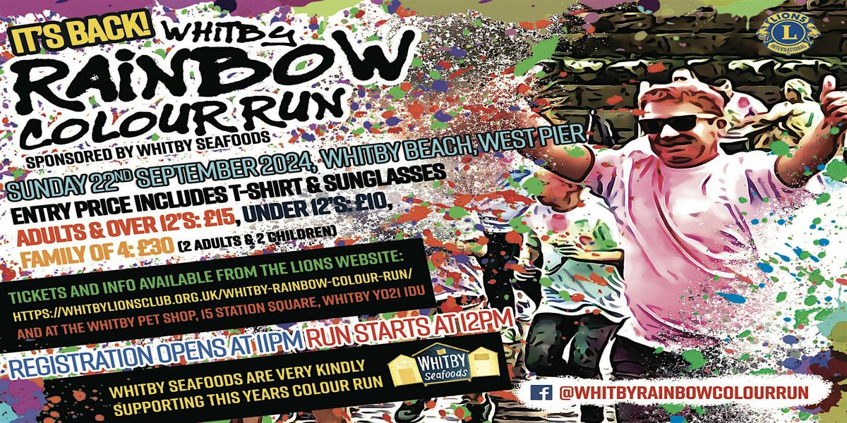 Whitby Rainbow  Colour Run Supported by Whitby Seafoods