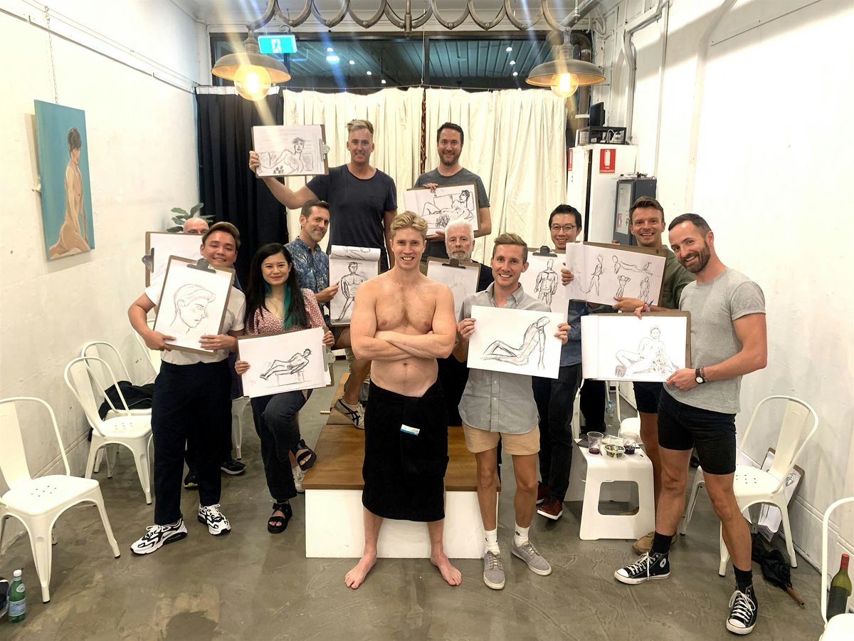 Male Model Life Drawing Class