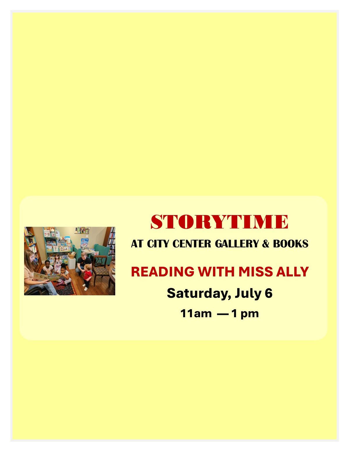 STORYTIME WITH MISS ALLY