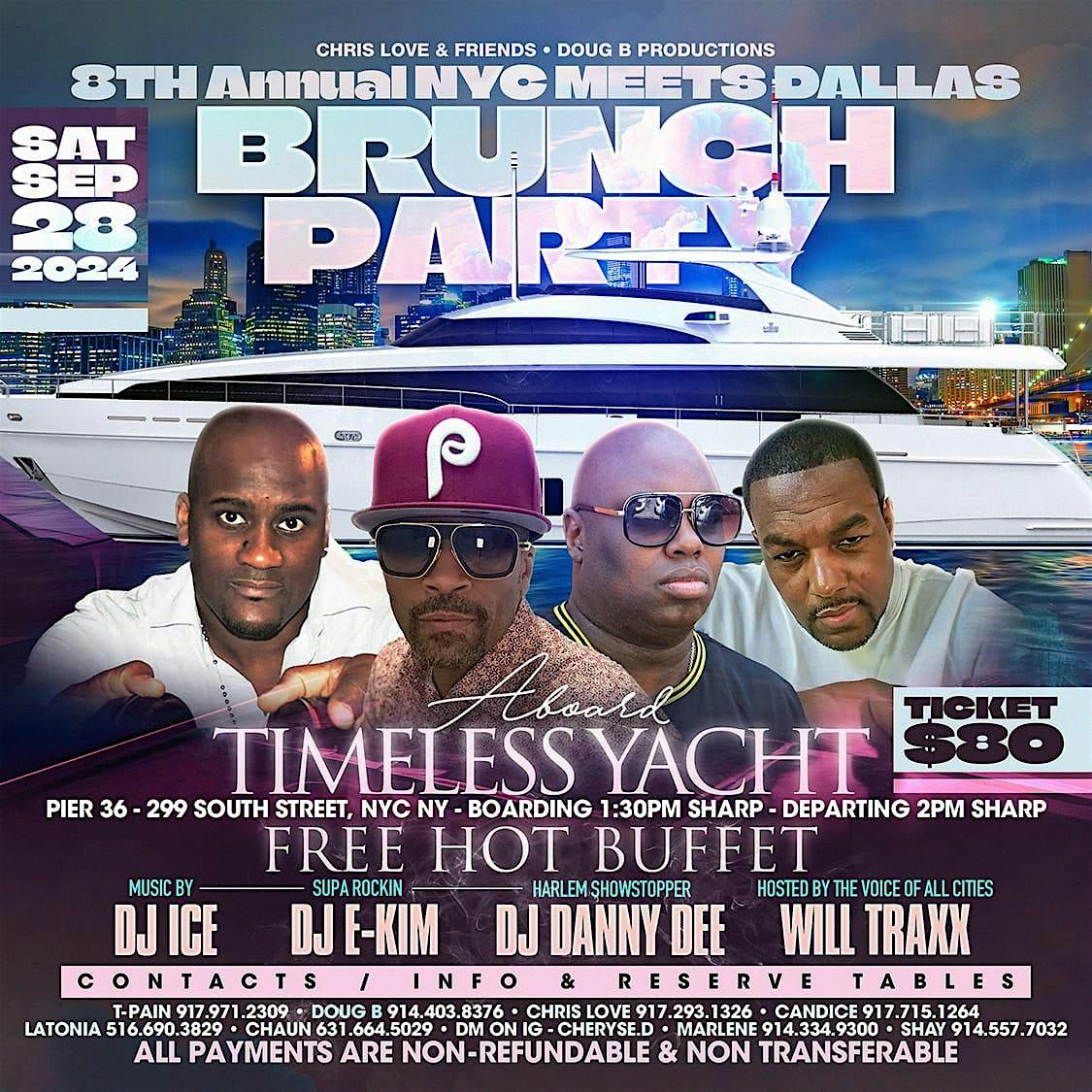 THE BRUNCH DAY PARTY ABORD THE TIMELESS YACHT