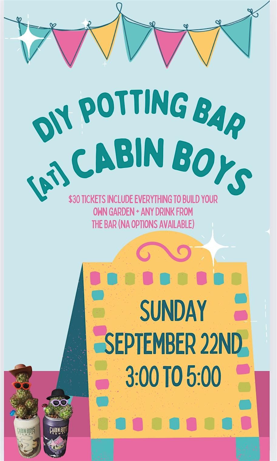 DIY Potting Bar at Cabin Boys