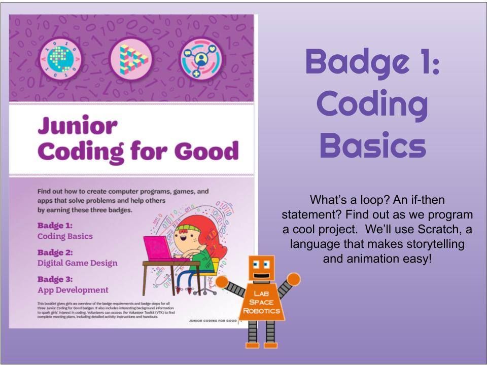 Junior Coding for Good-Badge 1 Coding Basics