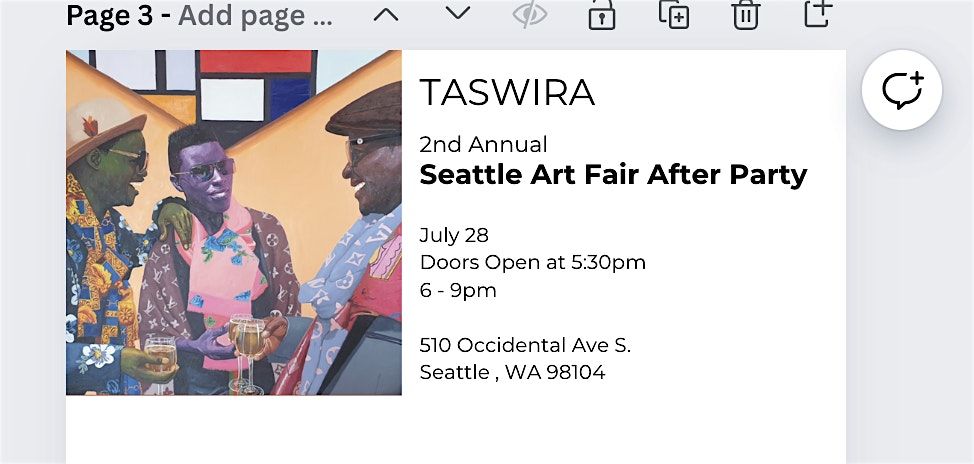 2nd Annual Seattle Art Fair After Party at TASWIRA