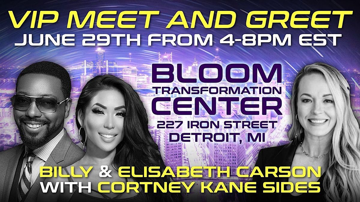 VIP Meet and Greet, LIVE Podcast, and Q & A with Elisabeth and Billy Carson
