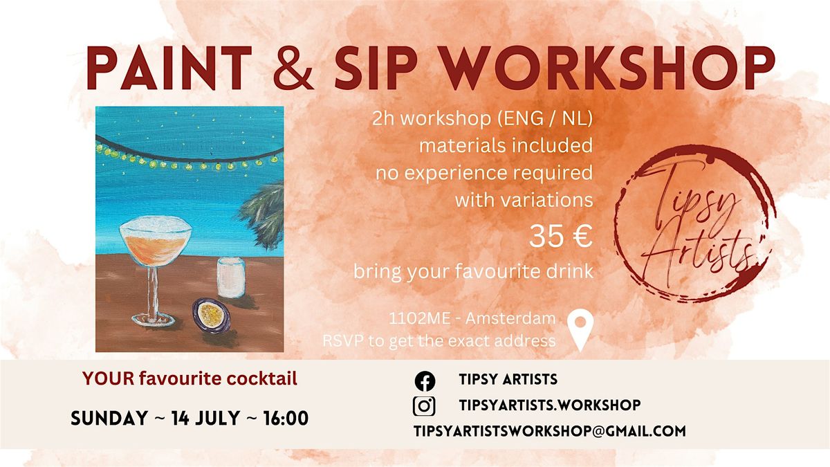 Paint & Sip Workshop - YOUR favourite cocktail (Learn how to paint!)