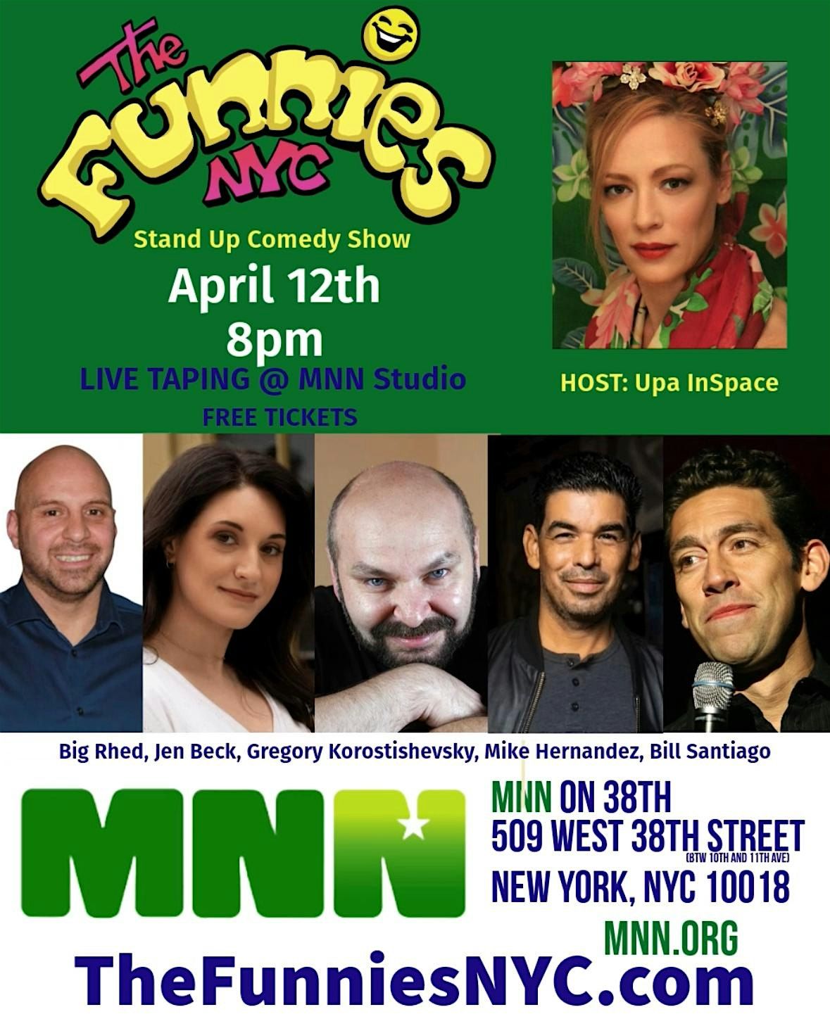 The Funnies NYC @ MNN Studio @ April 12th @ 8pm @ Free