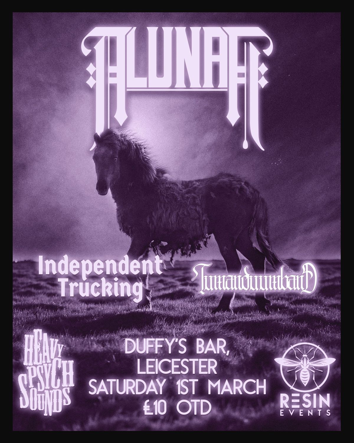 Alunah\/Independent Trucking\/Tumanduumband at Duffy's Bar, Leicester, 01\/03\/25