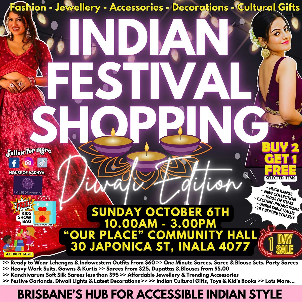 Indian Festival Shopping Brisbane: Fashion, Jewellery, Decor & More