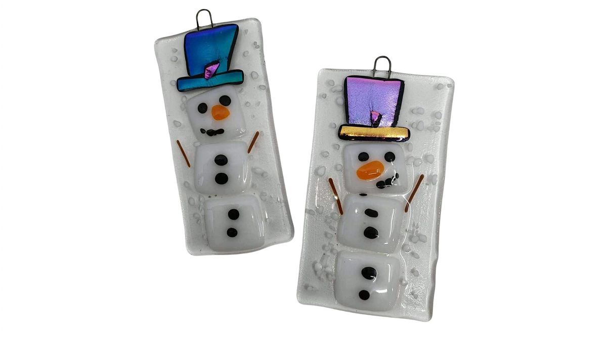 Fused glass Christmas snowmen workshop