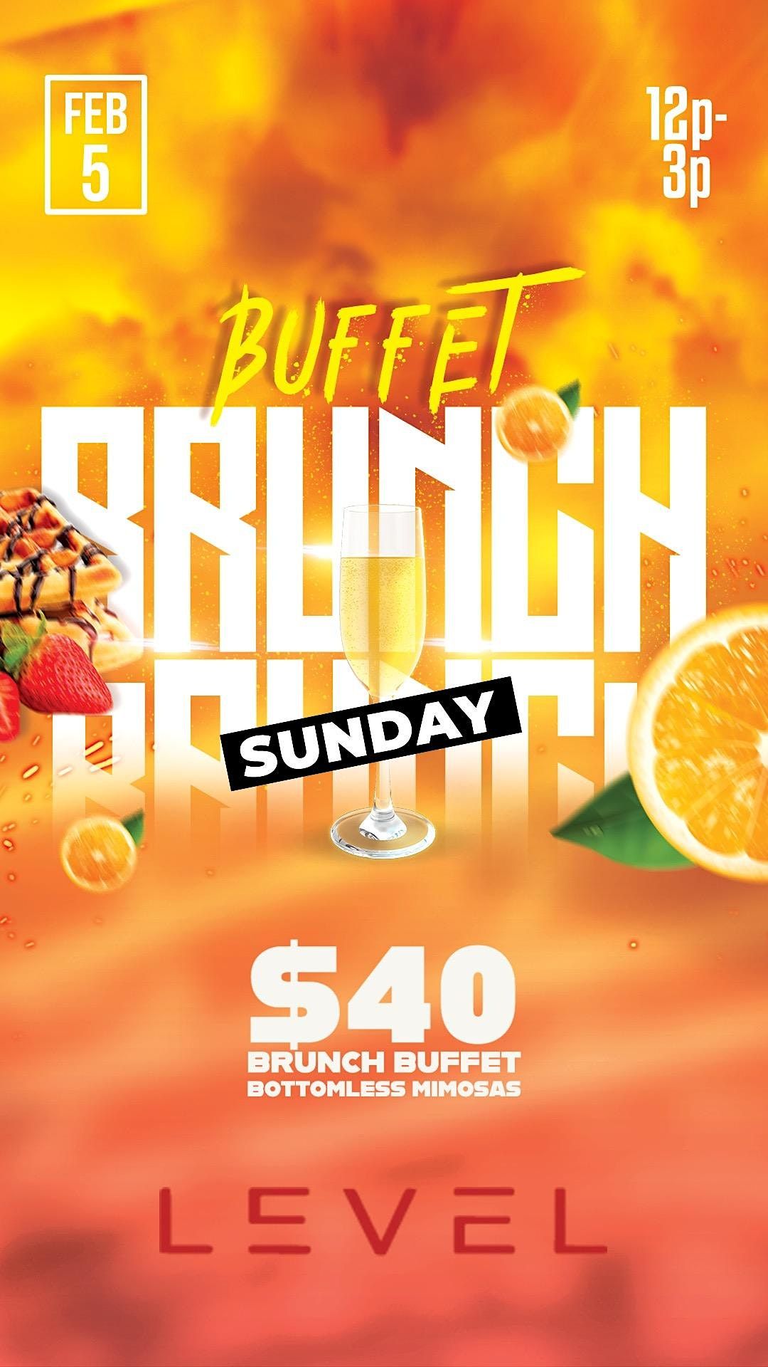 LEVEL Brunch (12pm-4pm)