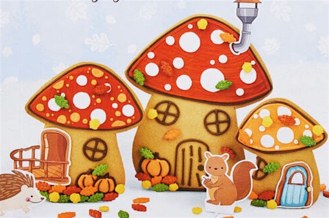 Frost Your Own Mushroom Village Cookies