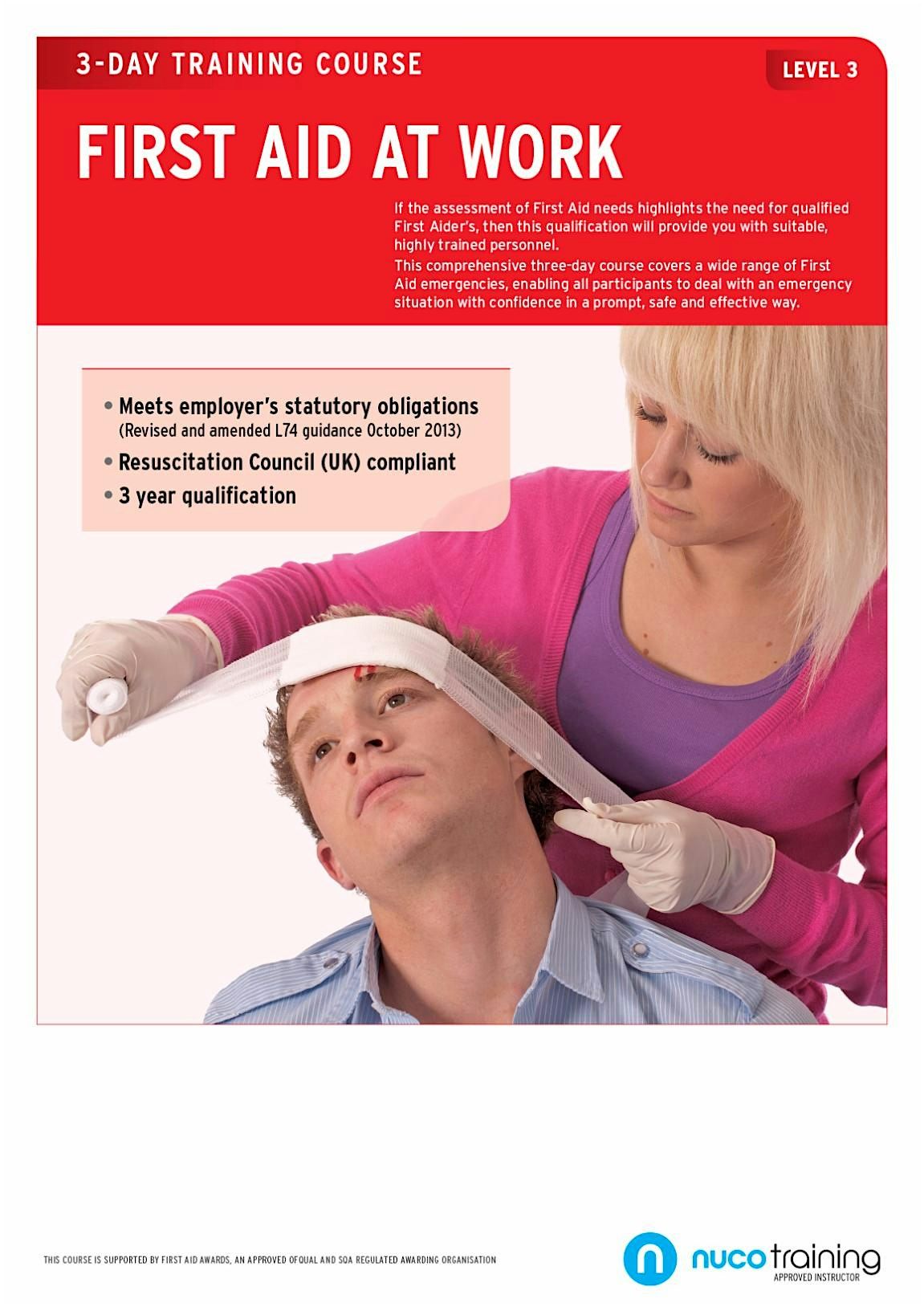 Level 3 First Aid at Work Course