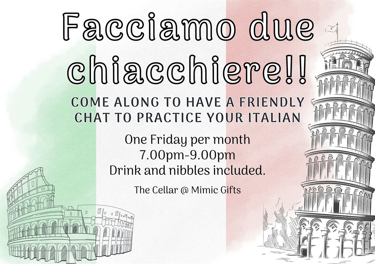 8TH NOV 24 -  ITALIAN CLUB CONVERSATION