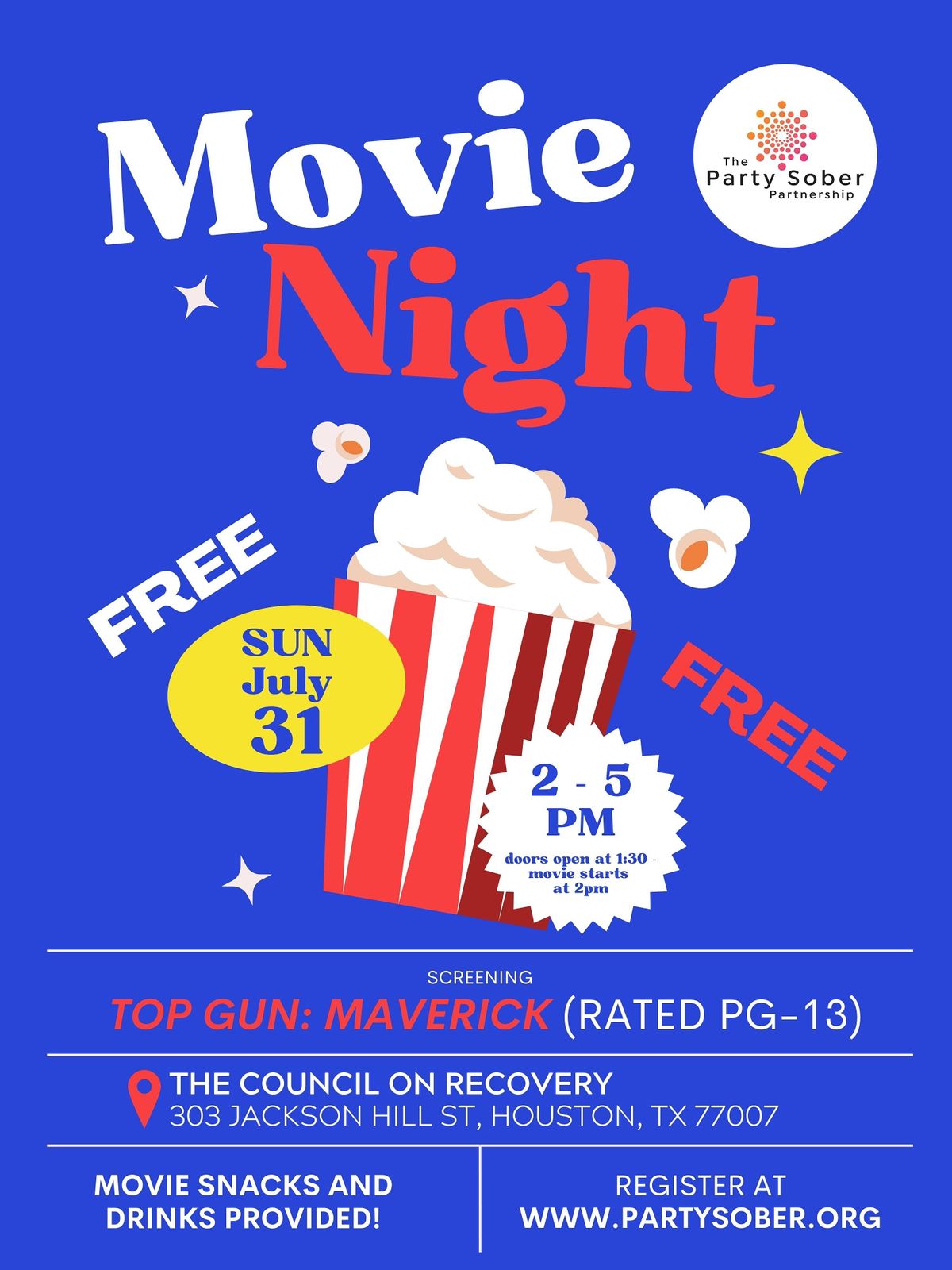 Movie Night with Party Sober Partnership (Top Gun: Maverick), The ...