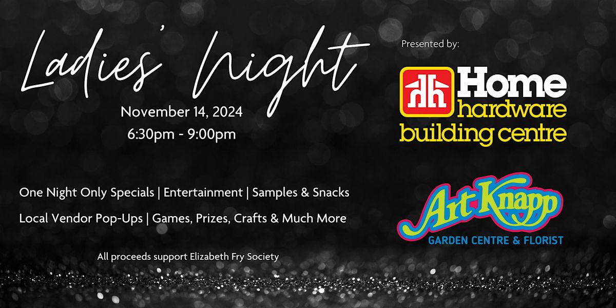 Ladies Night 2024, Kamloops Home Hardware Building Centre, 14 November 2024