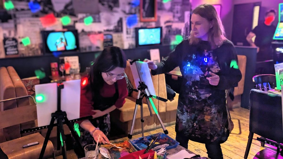 Paint & Party : Fun & relaxing abstract sip and paint workshop with live DJ