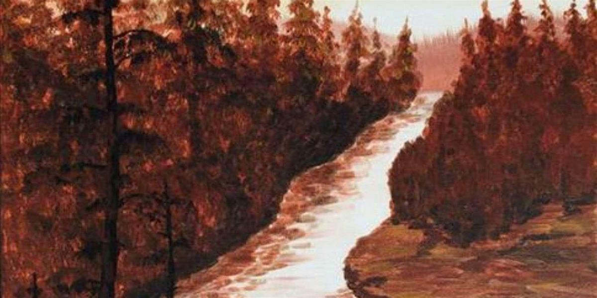 A River Flows Calmly Through the Trees - Paint and Sip by Classpop!\u2122