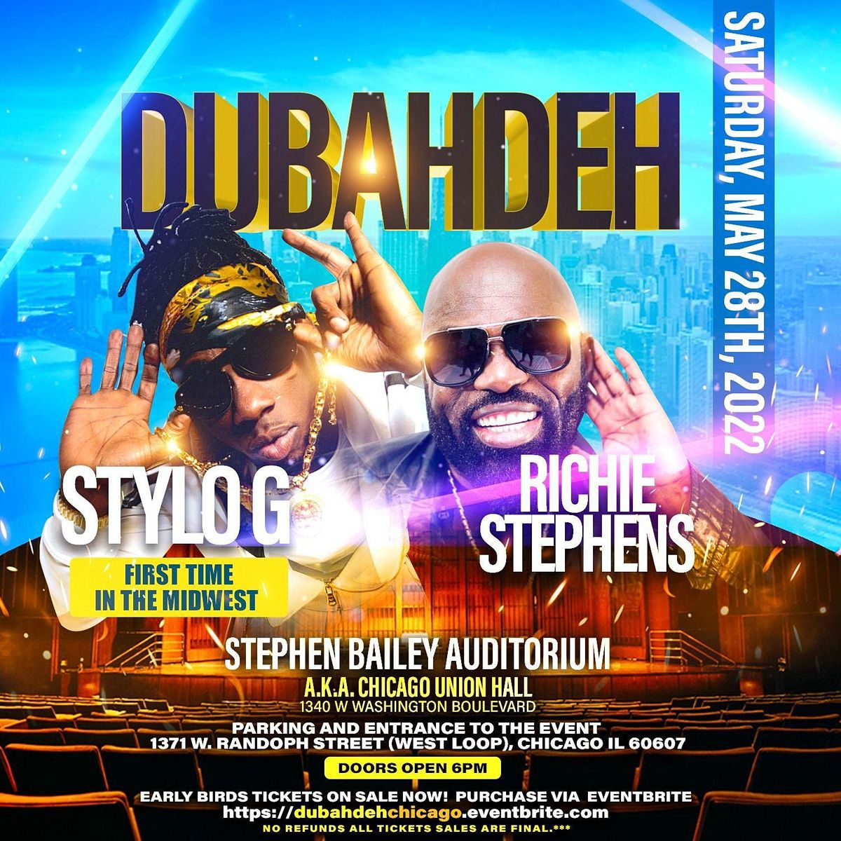 Dubahdeh Chicago, Stephen Bailey Auditorium, Chicago, 28 May to 29 May